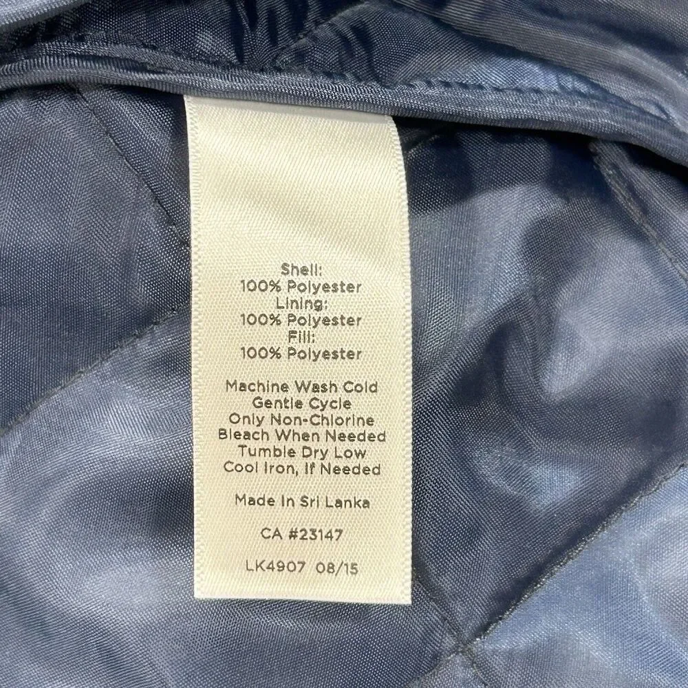 Talbots Vest Women’s L Black White Gingham Plaid Quilted Puffer Western Preppy - Picture 11 of 12